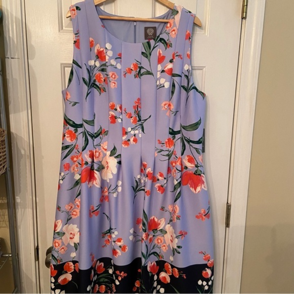 NWT Vince Camuto blue floral fit and flare dress Size‎ 22W